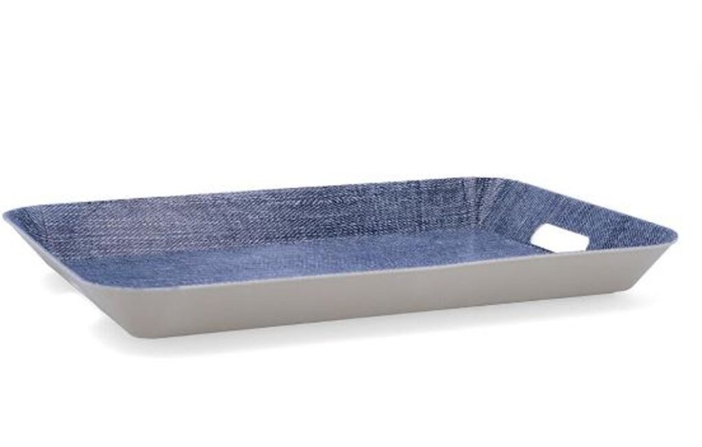 Bandeja de plástico original con diseño denim