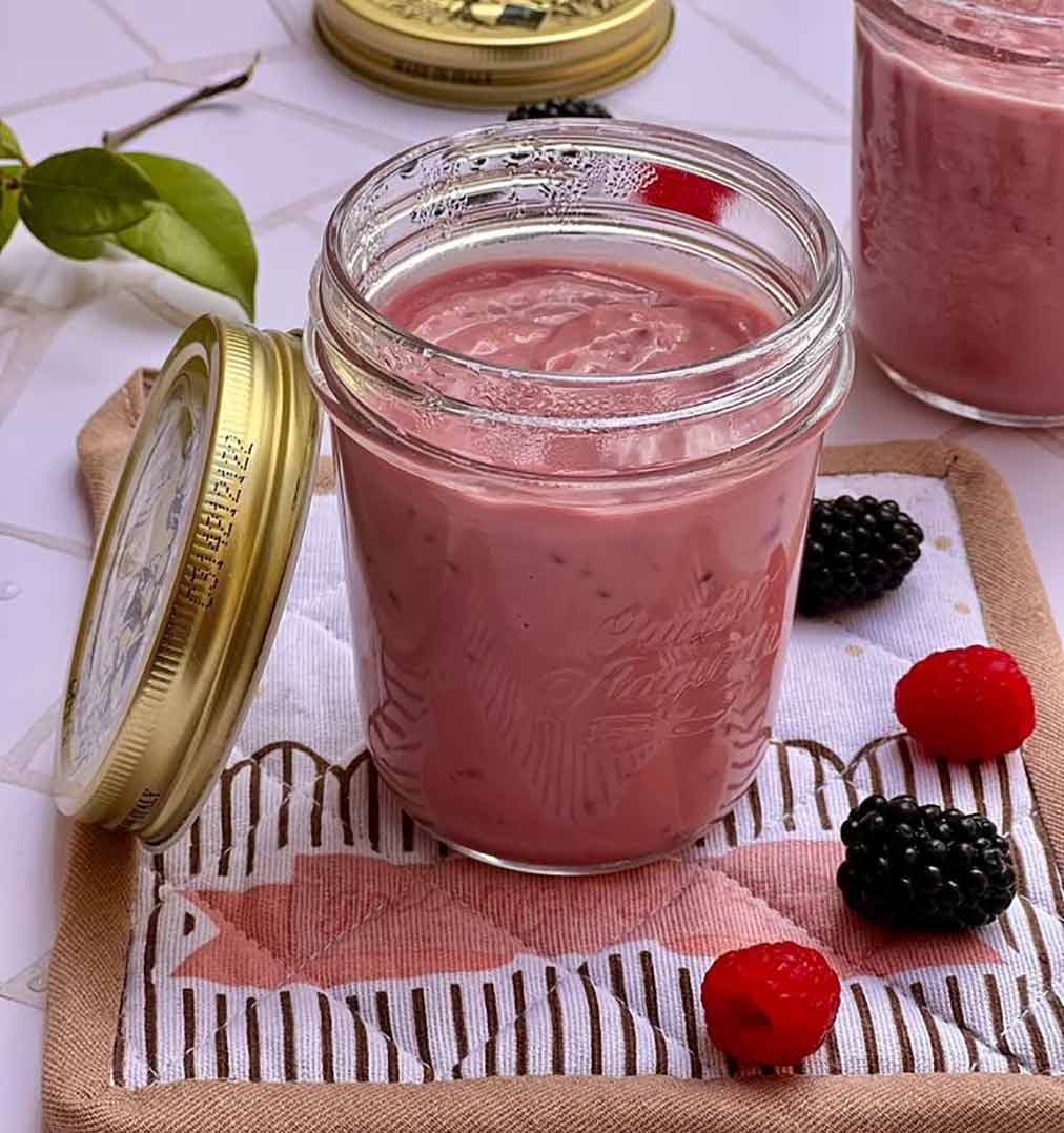 Receta de crema de arándanos – Berry Curd