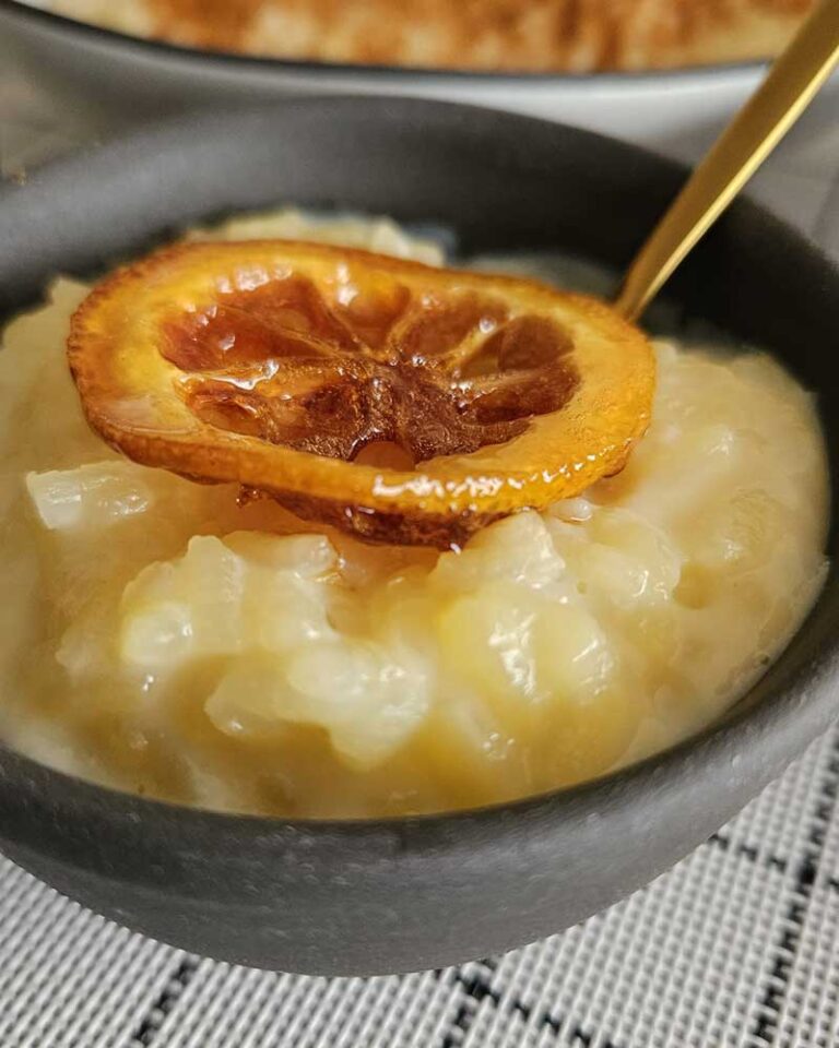Arroz con Leche y Limón Confitado