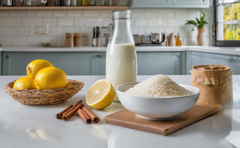 Arroz con Leche y Limón Confitado