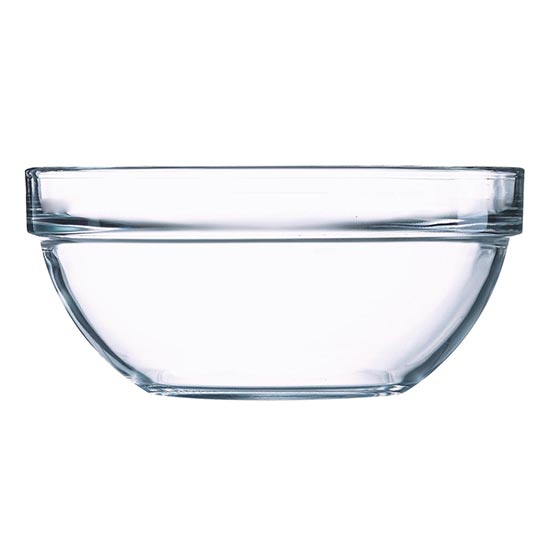 bol vidrio 17 cm para los ingredientes de tu bizcocho de manzana y almendras