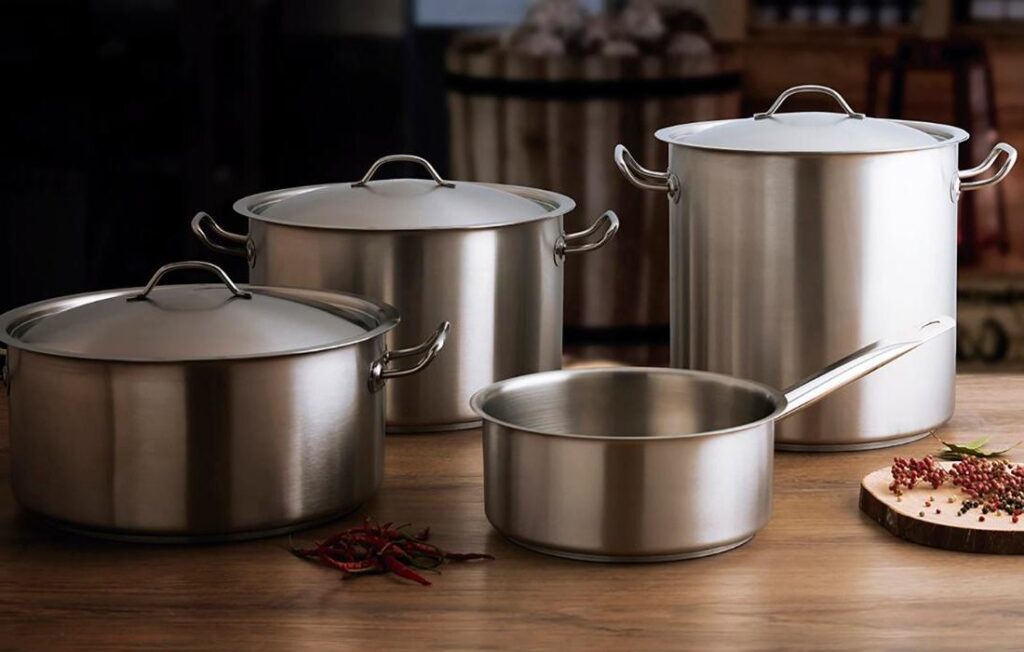 cacerolas de acero inoxidable Quid Professional