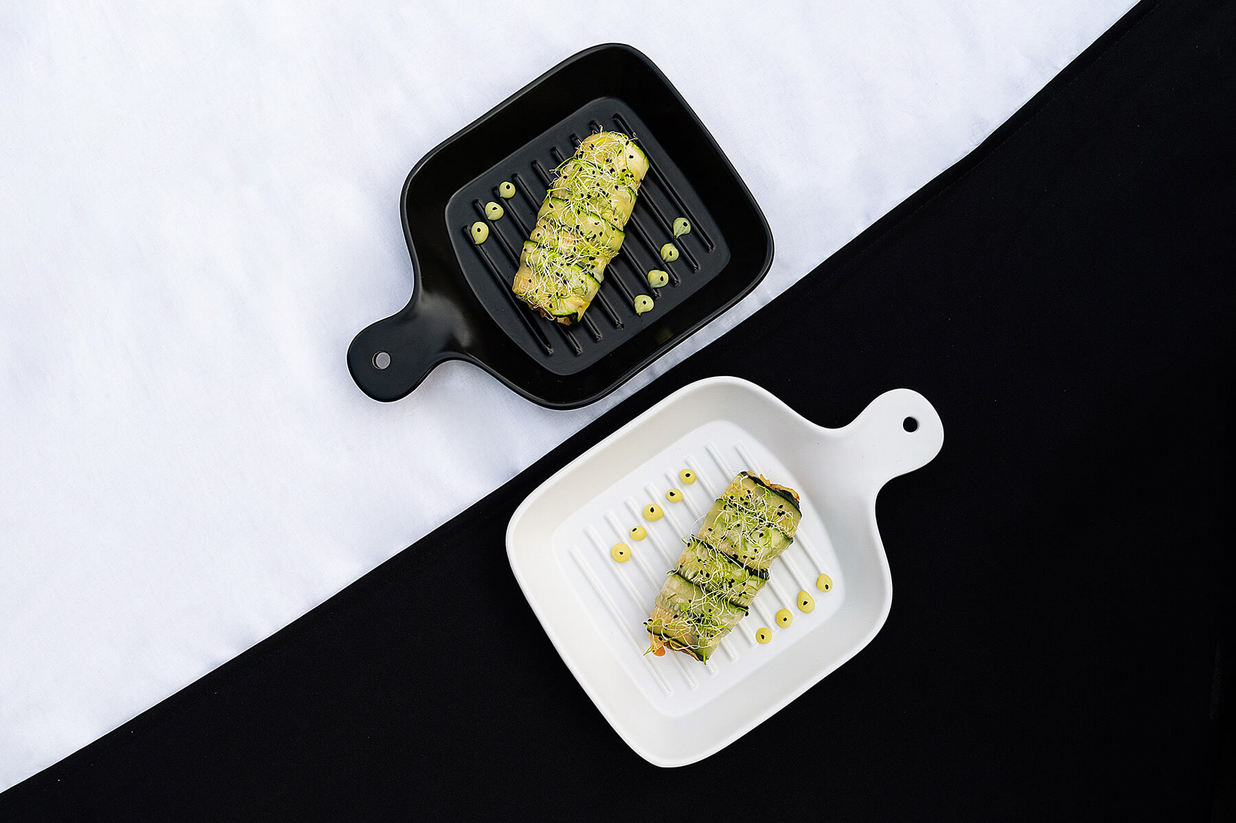 canelón calabacín y pisto