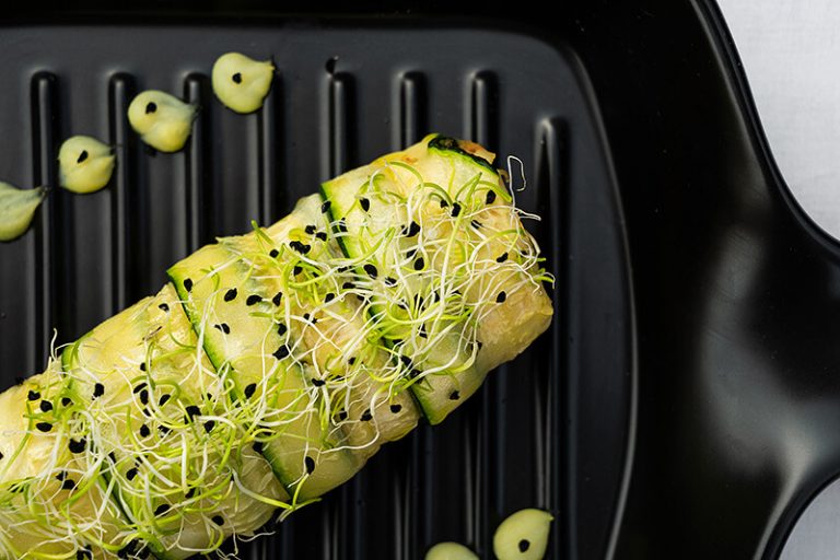 canelón calabacín y pisto