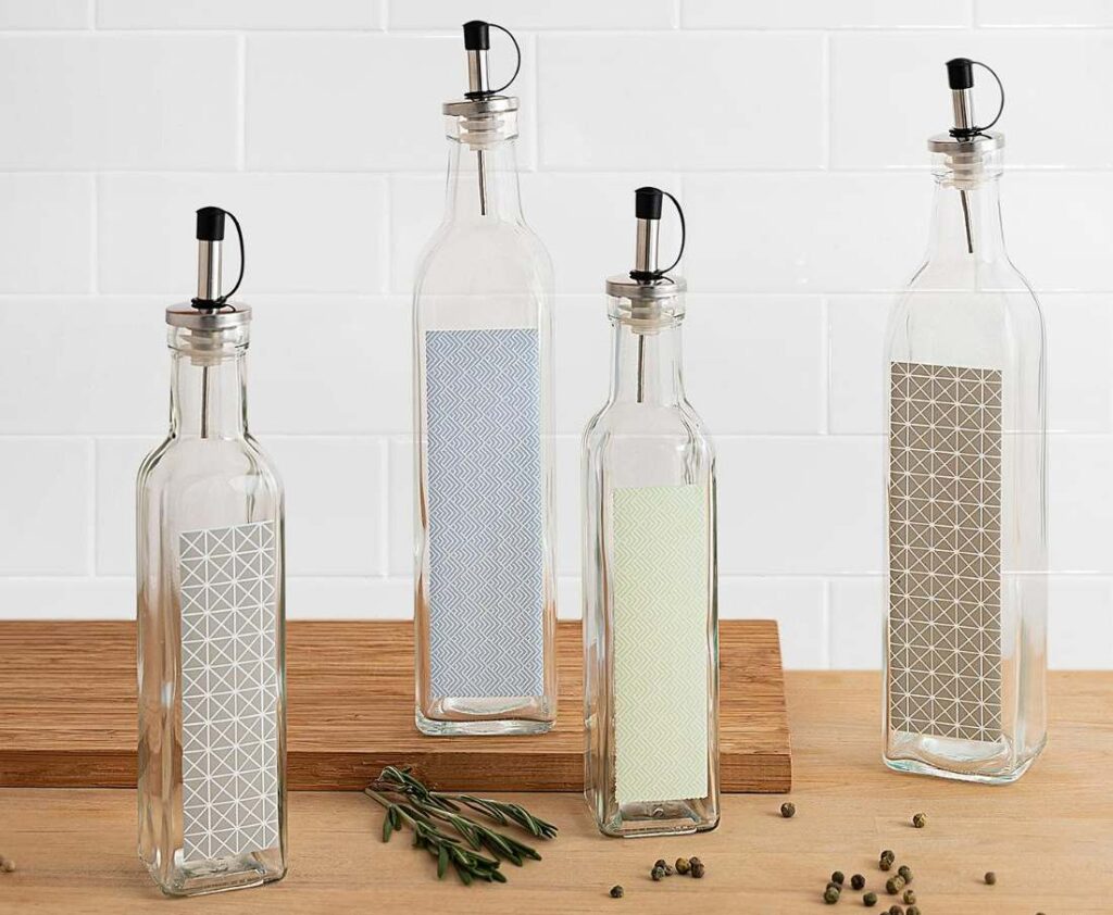 conjunto de aceiteras antigoteo de cristal con cierre conjunto de aceiteras antigoteo de cristal con cierre