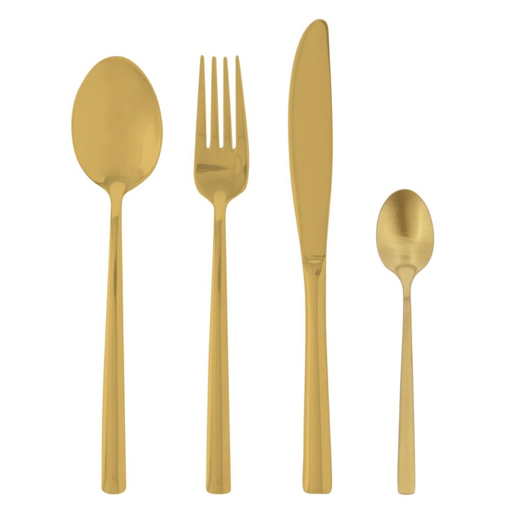 CUBERTERÍA 48 PIEZAS IKONIC ORO BIDASOA