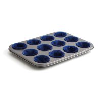 BANDEJA HORNO 12 MOLDES CUPCAKES SWEET GREY QUID