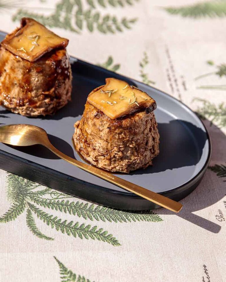 Flan de boletus al Pedro Ximénez en olla rápida
