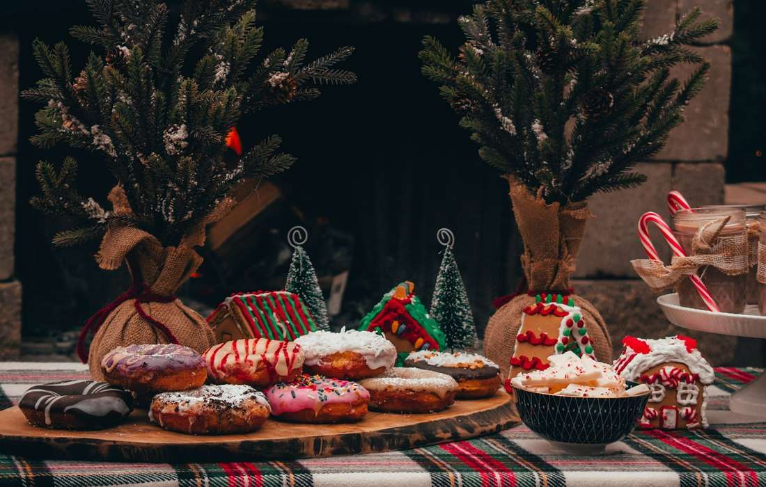 menaje hostelería buffet dulce Navidad