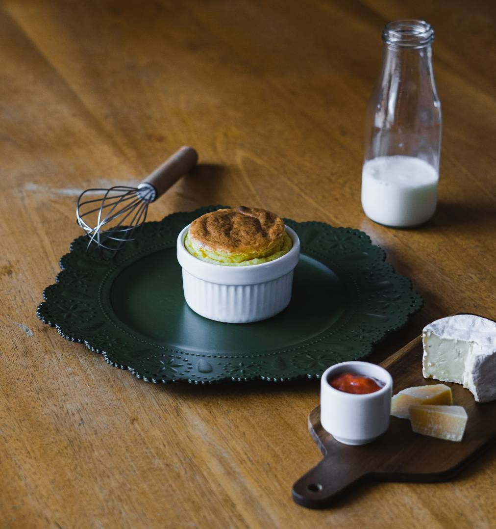 molde para souffle cerámica blanca