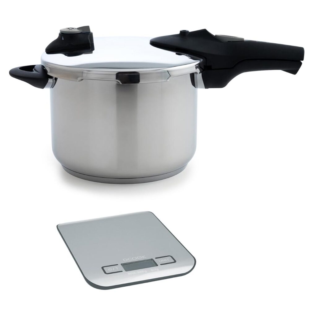 SET OLLA PRESION 6L MILENIA PYREX + BÁSCULA GALLERY DCOOK