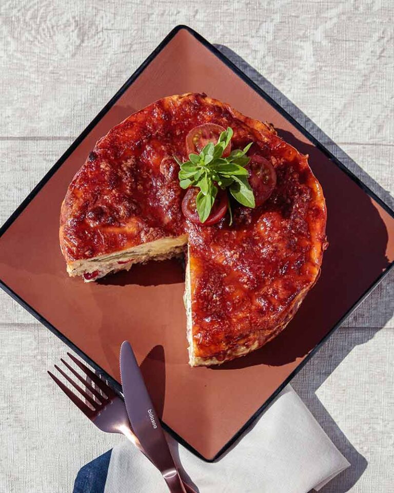 Receta rápida de pastel de verduras con queso al horno