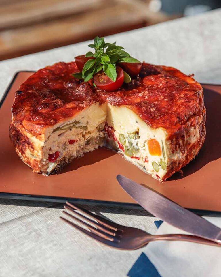 Receta rápida de pastel de verduras con queso al horno