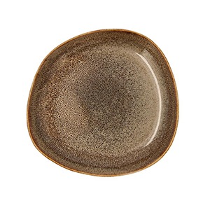 PLATO HONDO CERÁMICA 20,5X19,5X3,3 CM MARRÓN IKONIC BIDASOA