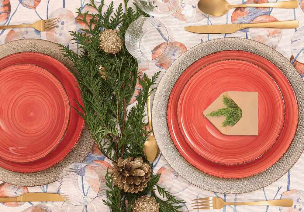 Poner la mesa en navidad