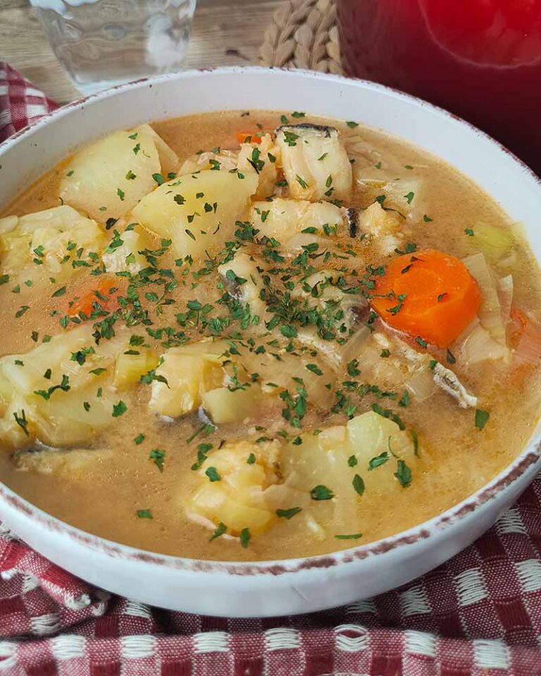 Receta fácil de Porrusalda de Bacalao