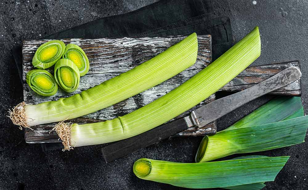 Puerros para la receta