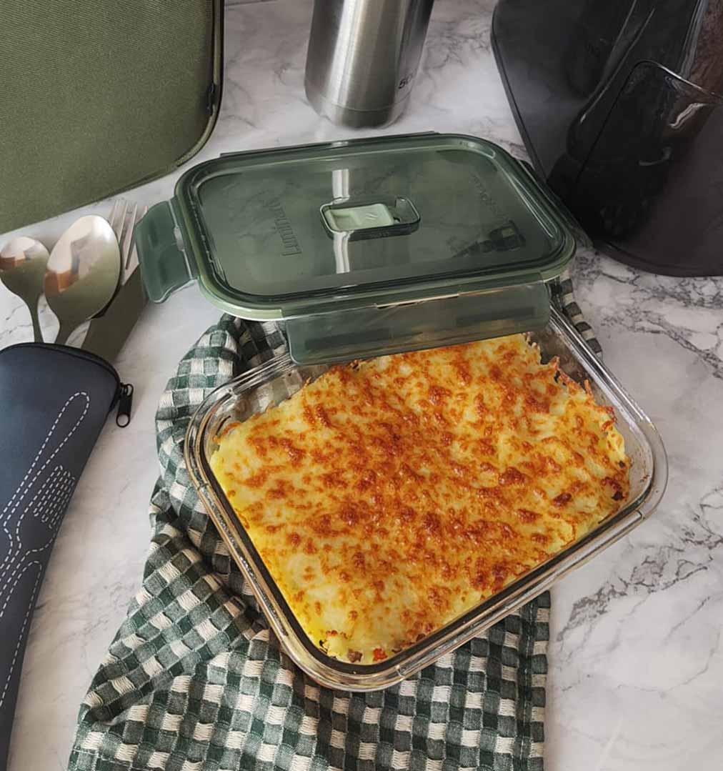 ¡Al rico táper! Pastel de Carne en Freidora de aire