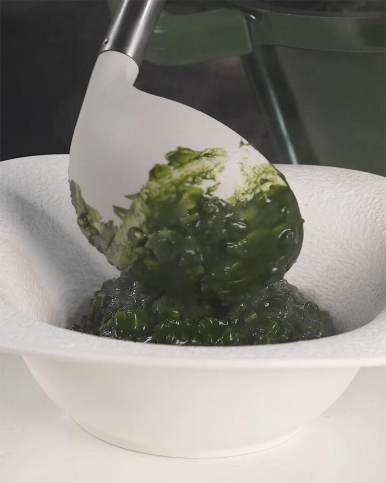 preparación del risotto de plancton