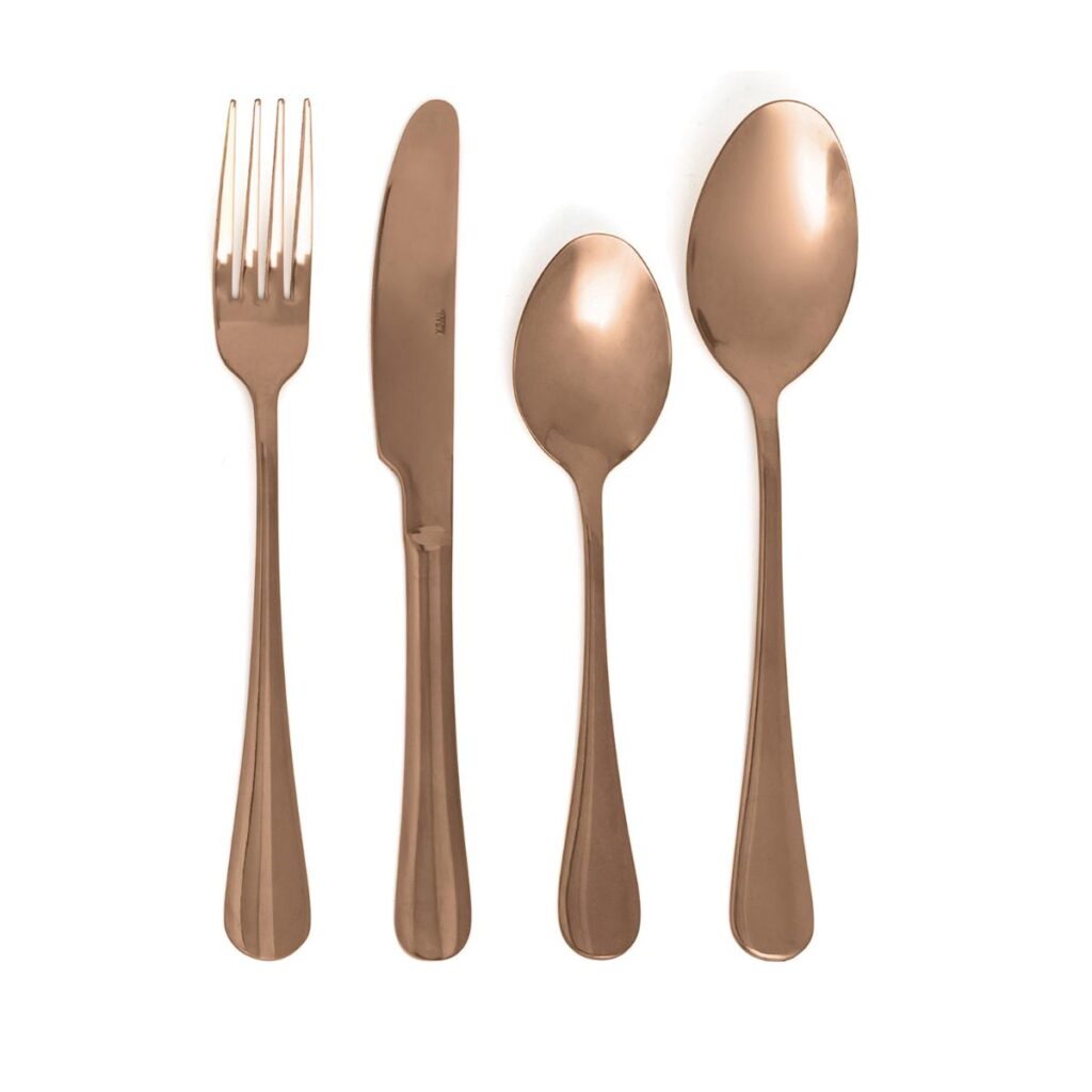 SET 24 CUBIERTOS INOX COBRE CELEBRART QUID