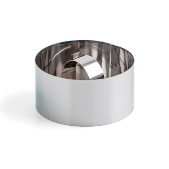 Set 3 moldes redondos presentacion acero inoxidable prepara Quid