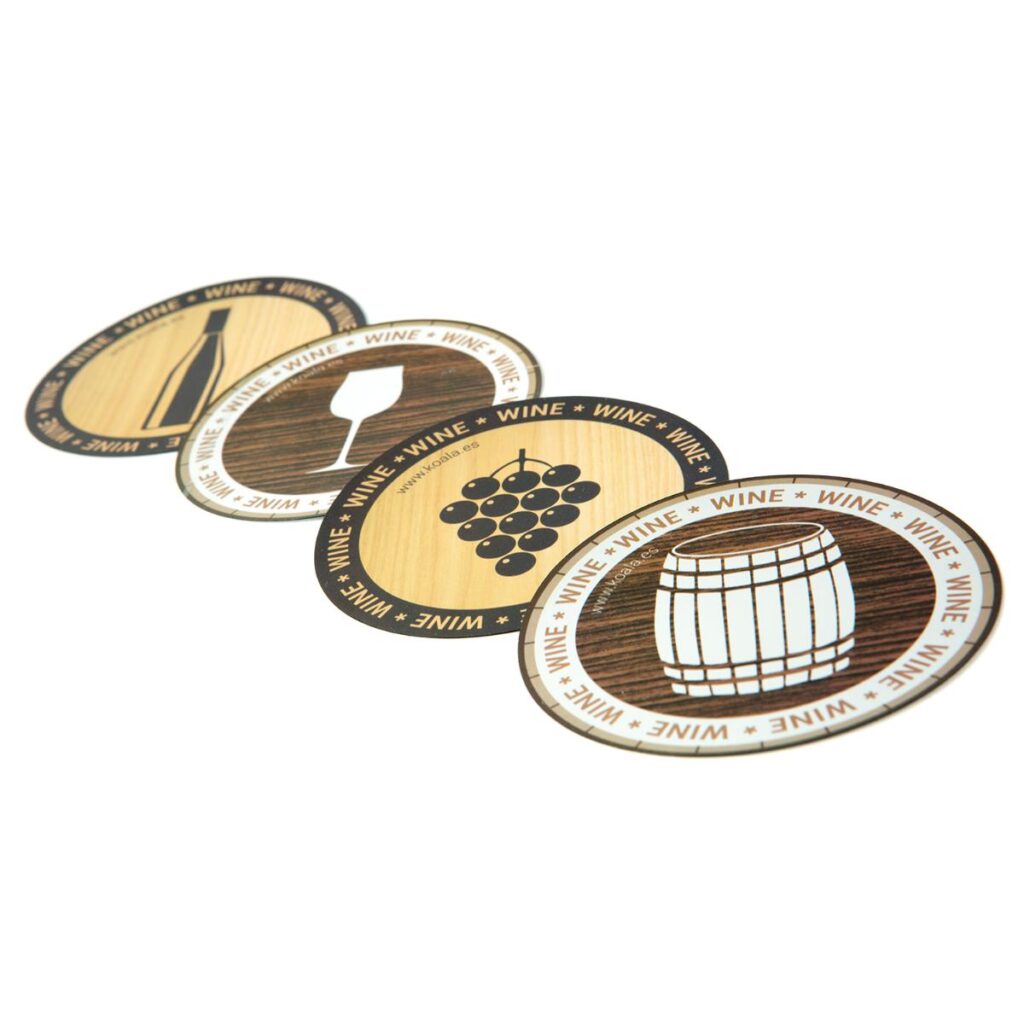 SET 4 LÁMINAS ANTIGOTEO WINE BODEGA KOALA