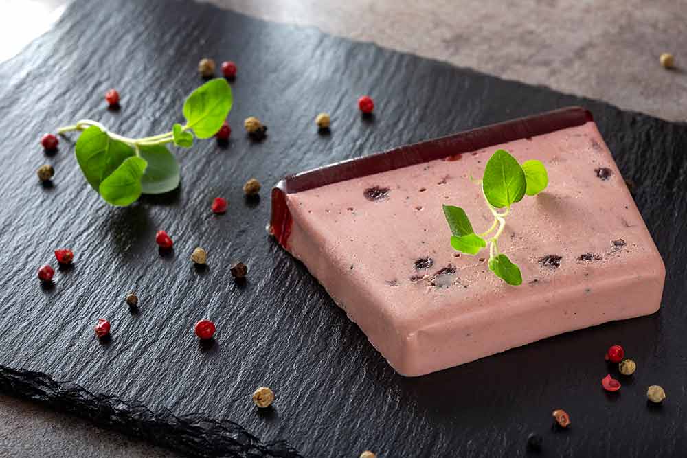 Tartaletas con patés y toque de moscatel