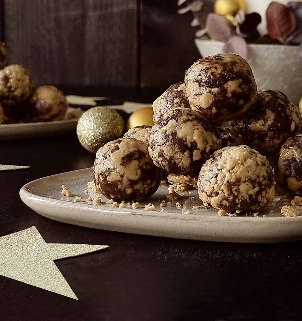 Receta de trufas de chocolate negro y turrón de jijona