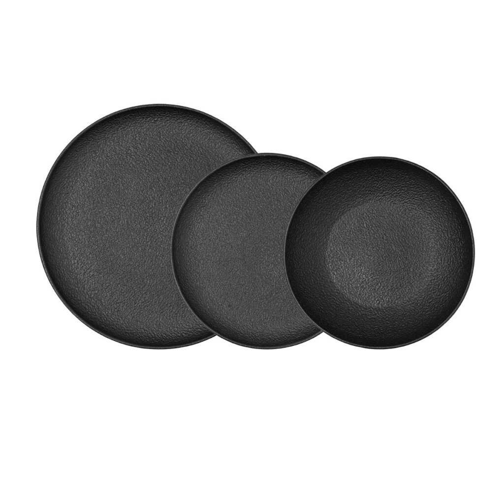 VAJILLA 12 PIEZAS PORCELANA FOSIL BIDASOA