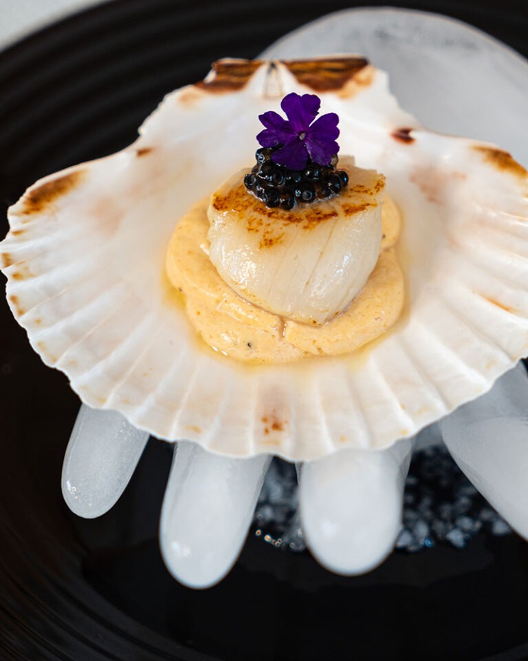 Receta de vieira con mayonesa en su coral